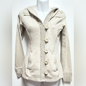 Billabong Cream Button-Up Cardigan Size S